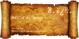 Mód Ágnes névjegykártya